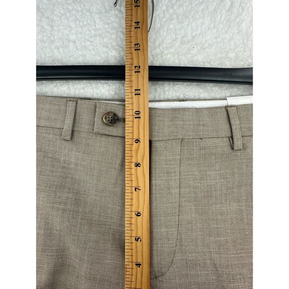 Lauren Ralph Lauren, Ultraflex Stretch Flat Front Pants 33Wx30L Light Brown - Picture 4 of 9